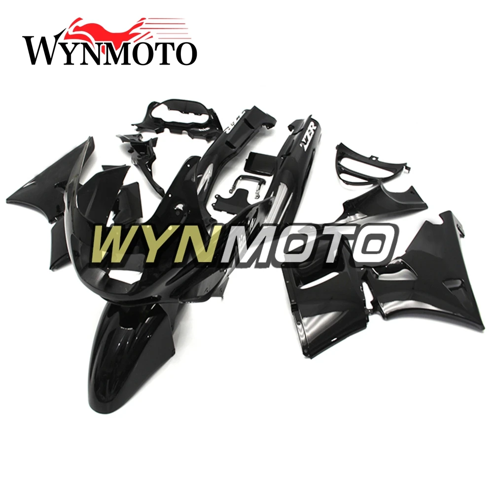 Полные Обтекатели для Kawasaki ZZR-400 1993-2007 93-07 год впрыска ABS черный пластмассовый мотоциклетный Обшивка Рамы Новые