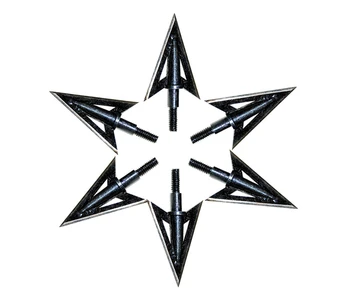 

Free shipping 12pcs hunting broadheads 100grains black fish sharp blades arrow points outdoor shooting bow fittings