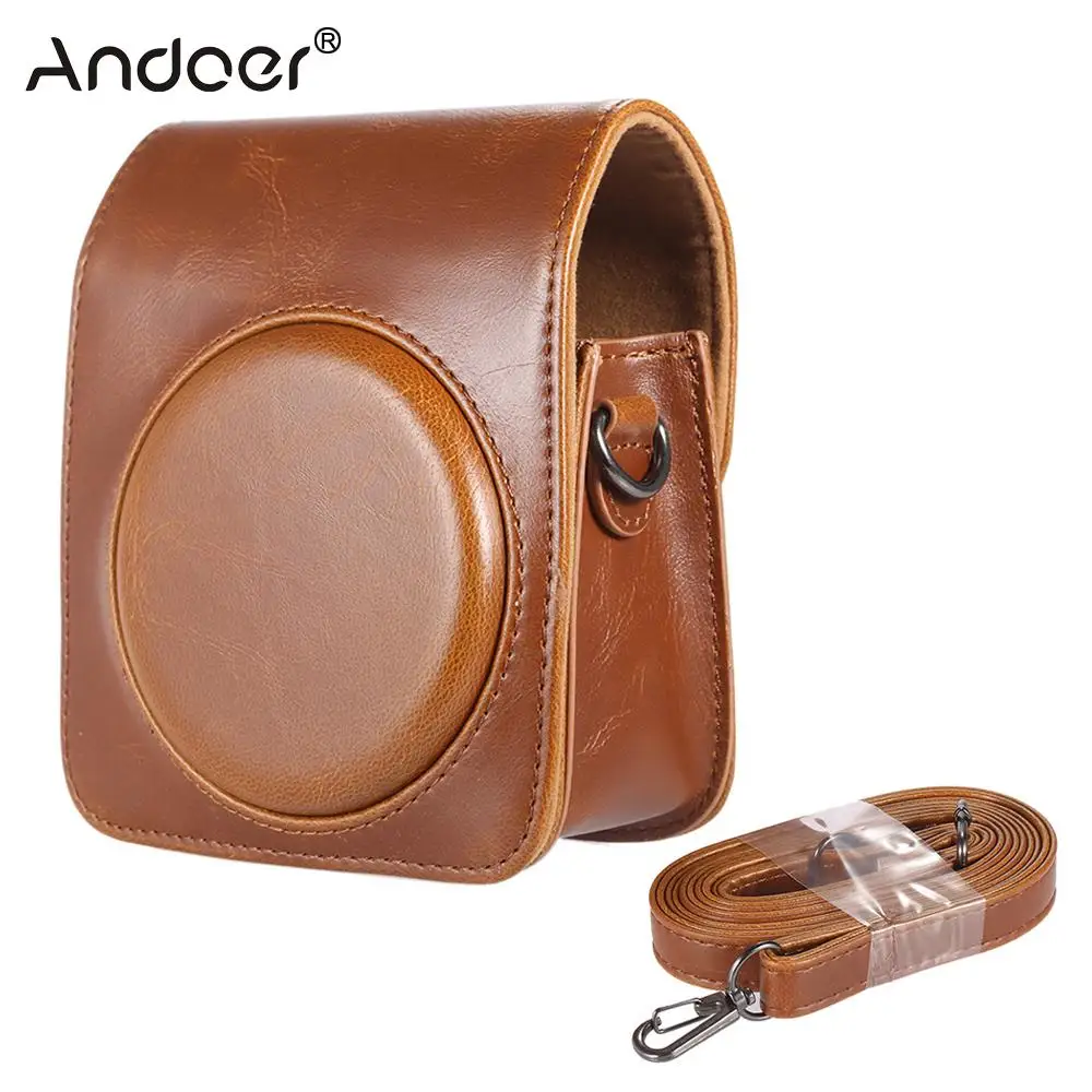 black mini camera bag