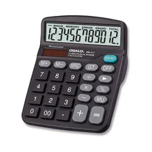 Солнечная двойной мощность калькулятора маленький портативный калькулятор 12-значный Настольный АБС-пластик простые черные калькулятор