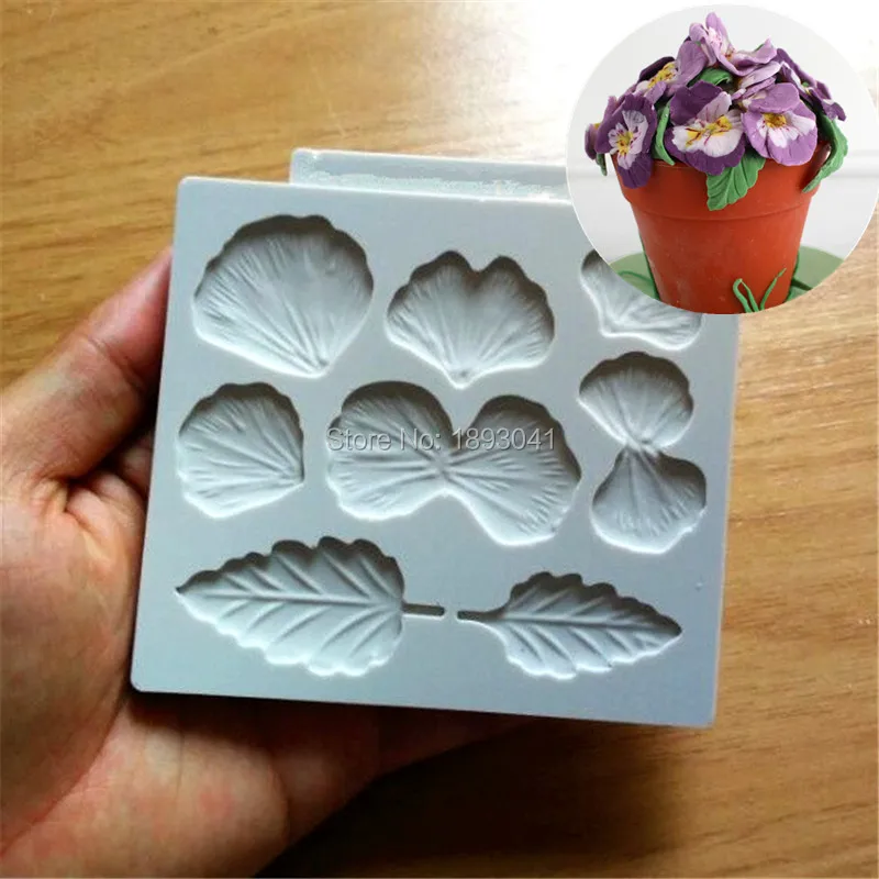 Phalaenopsis / Flowers / Petals Leaf Cake Kelp Molds, Chocolate Cake