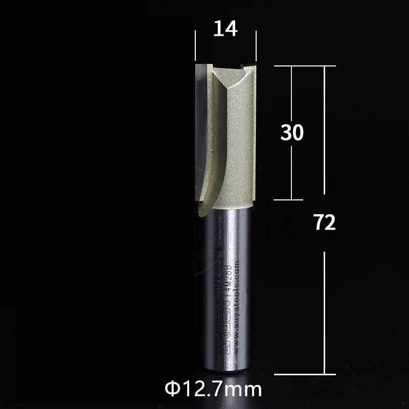 1 шт- ЧПУ твердосплавная Концевая фреза, деревообрабатывающий фреза, деревообрабатывающий фреза, метрический 2 флейты прямой долбежный нож - Длина режущей кромки: 12.7mm x 14mm