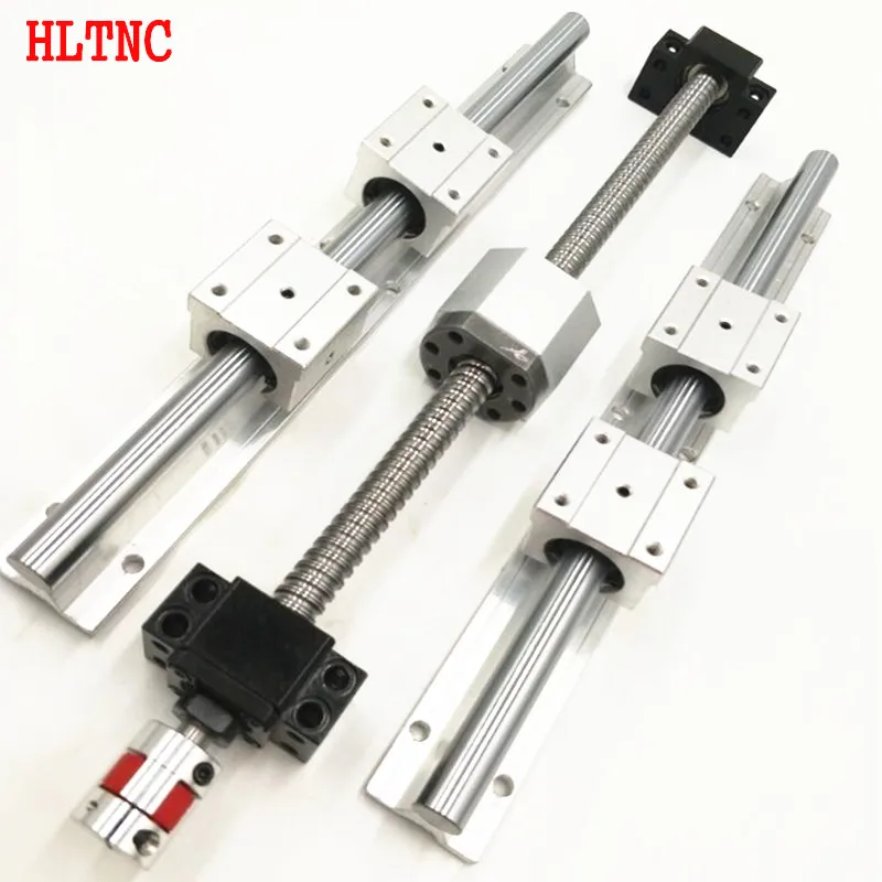 SBR20 linear rails 1500/900/350+ball screws SFU2005- 1500/900/350mm+3BKBF15+3ballnut housing+3coupling 10-10