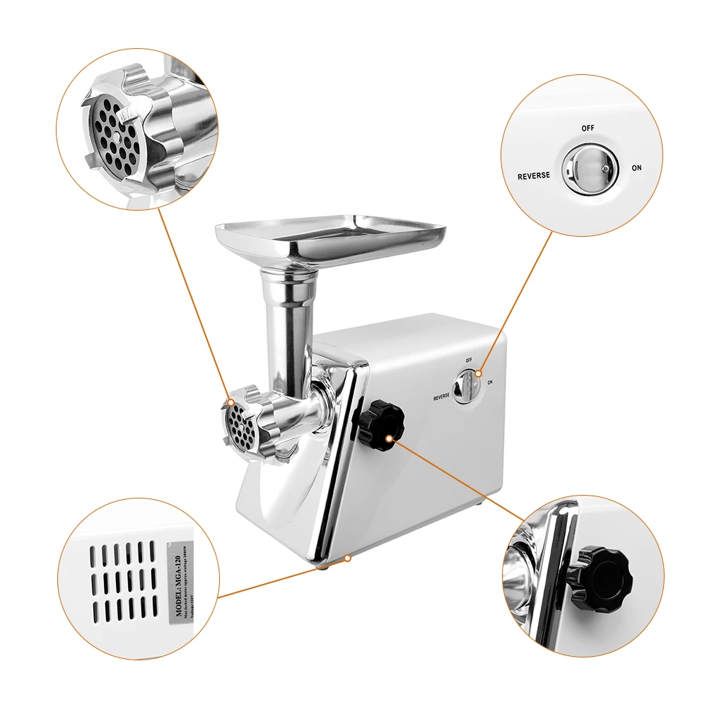  Stainless Steel Electric Meat Grinder Sausage Maker for Home Use kitchen tool 110~120V - 33026241841