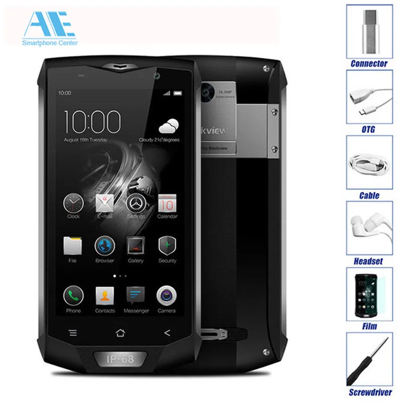 Blackview BV8000 Pro 5 0 дюйма 6G Оперативная память 6ROM смартфон 4 IP68 Водонепроницаемый MTK6757V