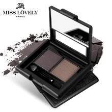 Two Color Eye Brow With Brush Makeup Waterproof Glitter And Shimmer Eyebrow Enhancers Powder Palette Eye Shadow Make Up Set