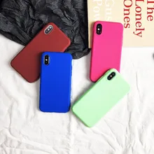 

For iphone X Case Ultra Thin Soft Silicone Candy Plain Color Coque For iPhone 5 5S SE 7 6 6S 8 Plus X Case Anti-knock Back Cover