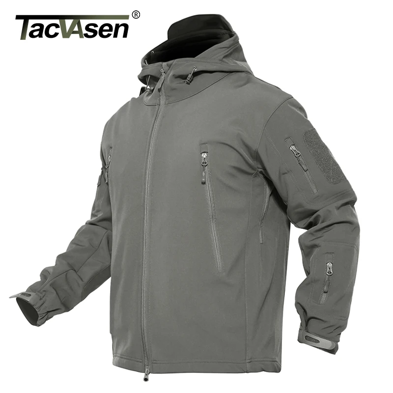 

TACVASEN Camouflage Men Jacket Coat Military Tactical Jacket Winter Waterproof Soft Shell Jacket Windbreaker Men's Hunt Outwear