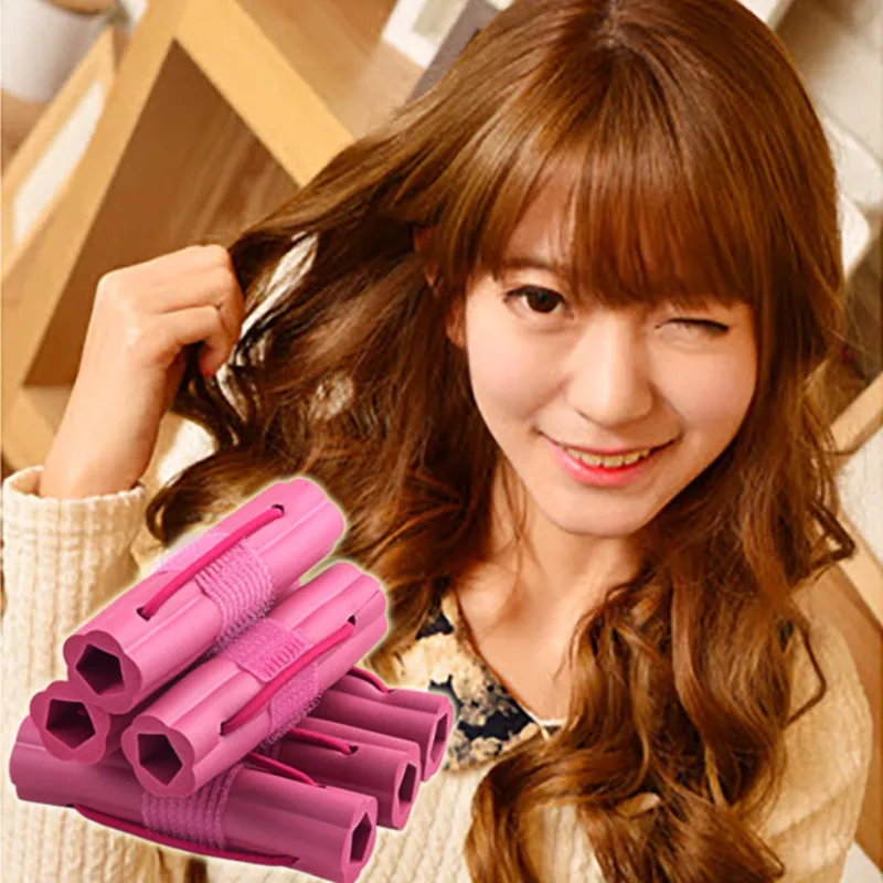 

New Fashion 6pcs Magic Foam Sponge Hair Curler DIY Wavy Hair Travel Home Use Soft Hair Curler Rollers Styling Tools