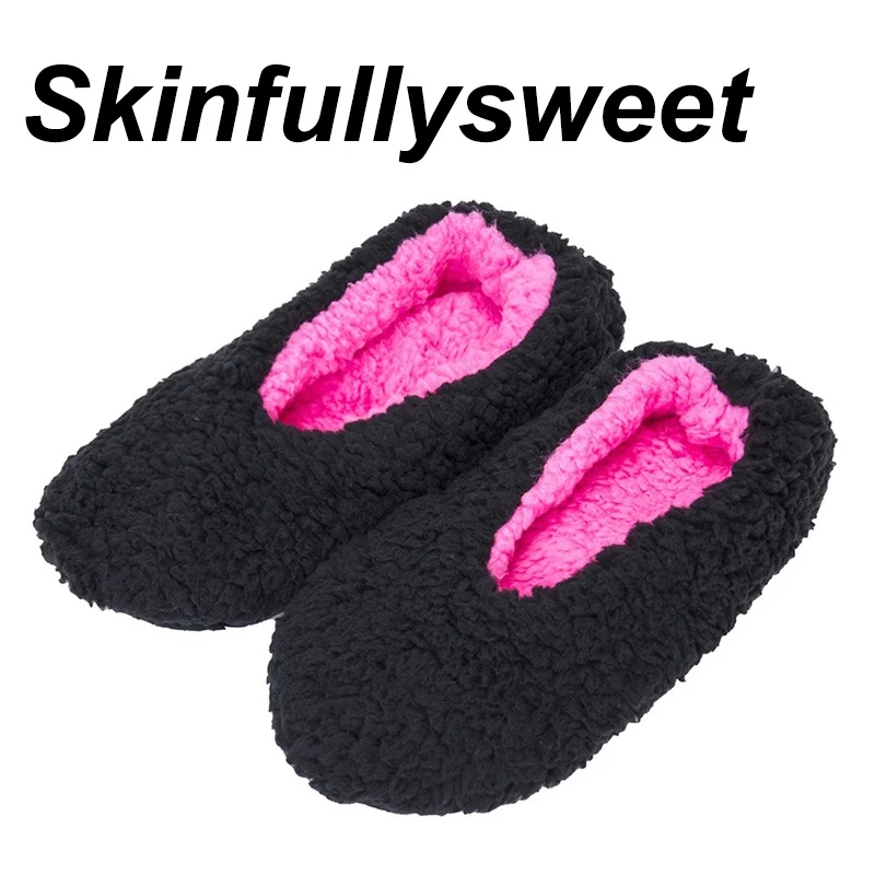

2018 New Warm Home Women Wool Slippers Cotton Shoes Plush Female Floor Shoes Fleece Indoor Shoes Women Home Slippers