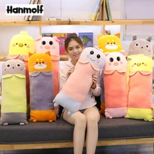 Мягкое Животное Длинная Подушка, набитая, одет, животное, Болстер, кошка, Цыпленок, поросенок, динозавр Шиба ину, собака, дети, взрослые, спящий компаньон