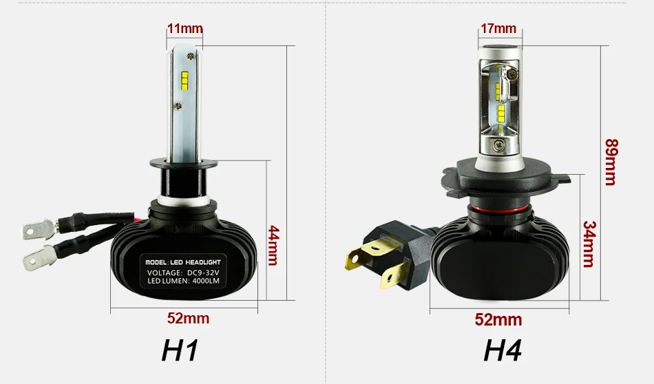 Hlxg 2 шт. 12 В 880 лм 50 Вт H1 H7 H27 9005 Led H3 Автомобильные фары CSP авто лампы H11 9006 HB3 автомобильные светодиоды Противотуманные фары HB4 Автомобильные фары