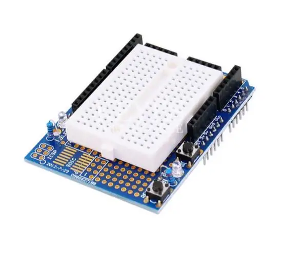UNO Proto Shield prototype expansion board with SYB 170 mini breadboard ...