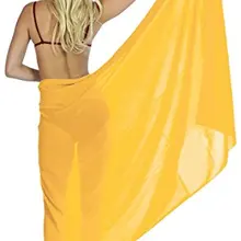 Суперлегкая прозрачная шифоновая саронг пляжный юбка с запахом