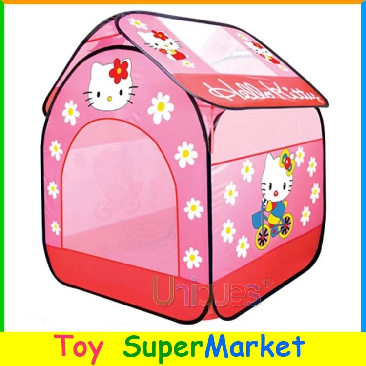 

Kids Tent Cartoon Hello Kitty Play House Game Tent Lawn Outdoor Sport Children Ocean Ball Pool Infant Toy Best Gift for Girl