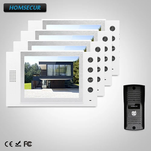 

HOMSECUR 8" Wired Video Door Entry Security Intercom Electric Lock Supported TC031 + TM801-W