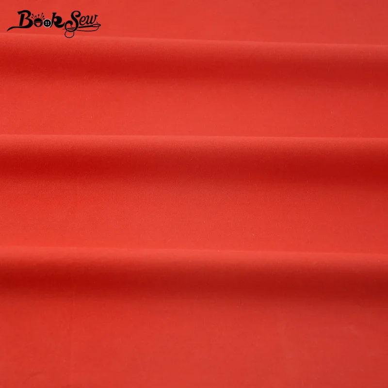 Booksew твил классический красный сплошной цвет хлопок тканевый измеритель ткани DIY лоскутное шитье материал Telas Por Metro ткань