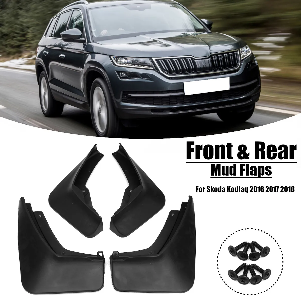 For Skoda Kodiaq 2017 Mud Flaps Guard Fender Splash Mudflaps Mudguard 4PCS