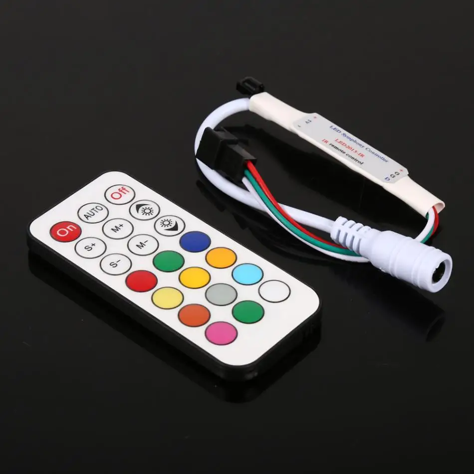 

Mini 21 Keys LED RGB Controller Wireless Remote Controller For WS2811 WS2812B LED Strip Lights DC 5V/12V