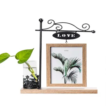 

Photo Frame Set Simple Wooden Creative 6 Inch Wrought Iron Ornaments Frame Cute Ins Lip Print 3