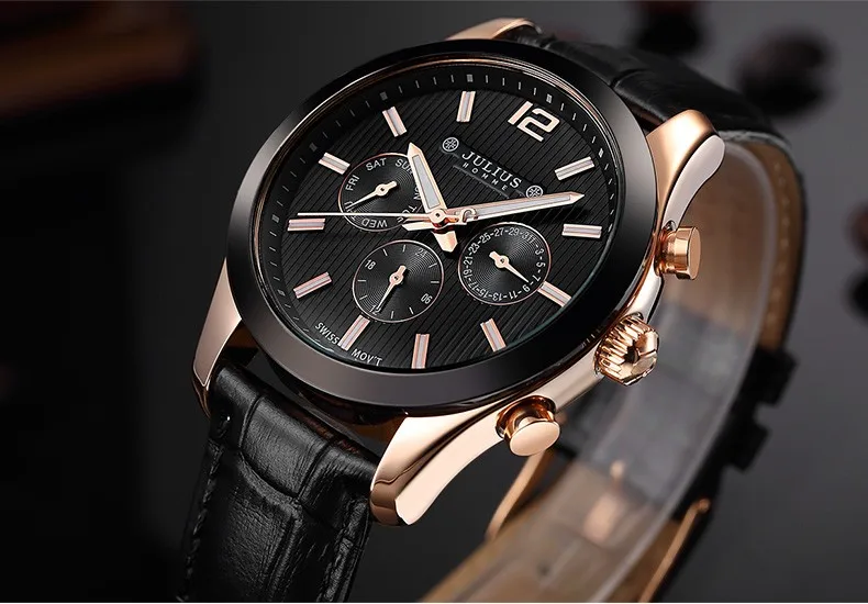 Новые мужские наручные часы Julius Homme модные часы платье браслет ISA Mov из нержавеющей стали бизнес школы подарок на день рождения мальчика