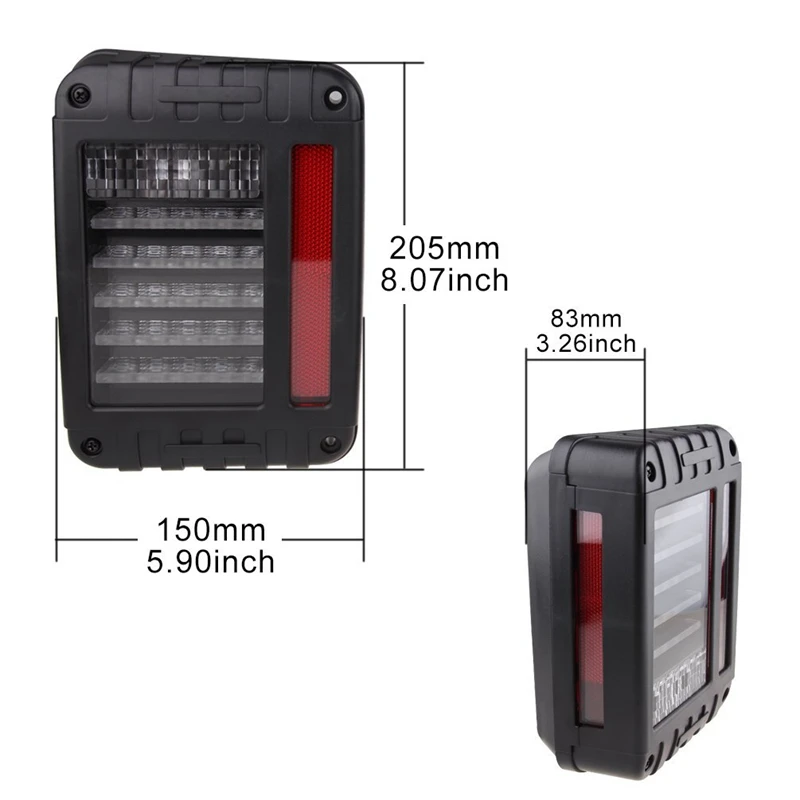2 шт./пара стандарт США и ЕС черный внедорожный светодиодный задний фонарь с задним сигнальным тормозом задний фонарь освещение для Jeep Wrangler Jk грузовик