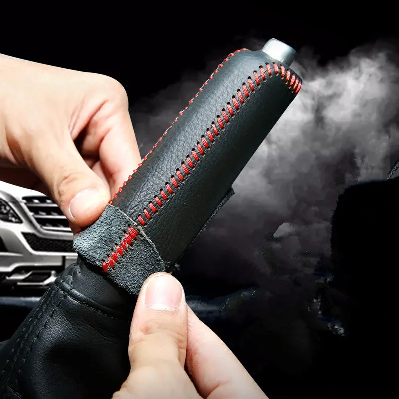 

Car Handbrake Covers Case for Mazda CX-5 2013-2014 Mazda 3 Axela 2014-2017 Auto Leather Cover