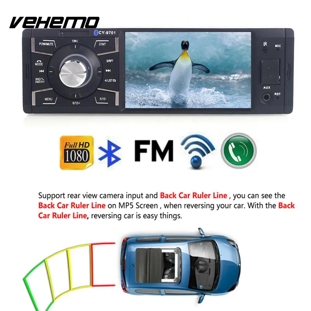 Vehemo font b Car b font Kit Multimedia Player font b Car b font MP5 1