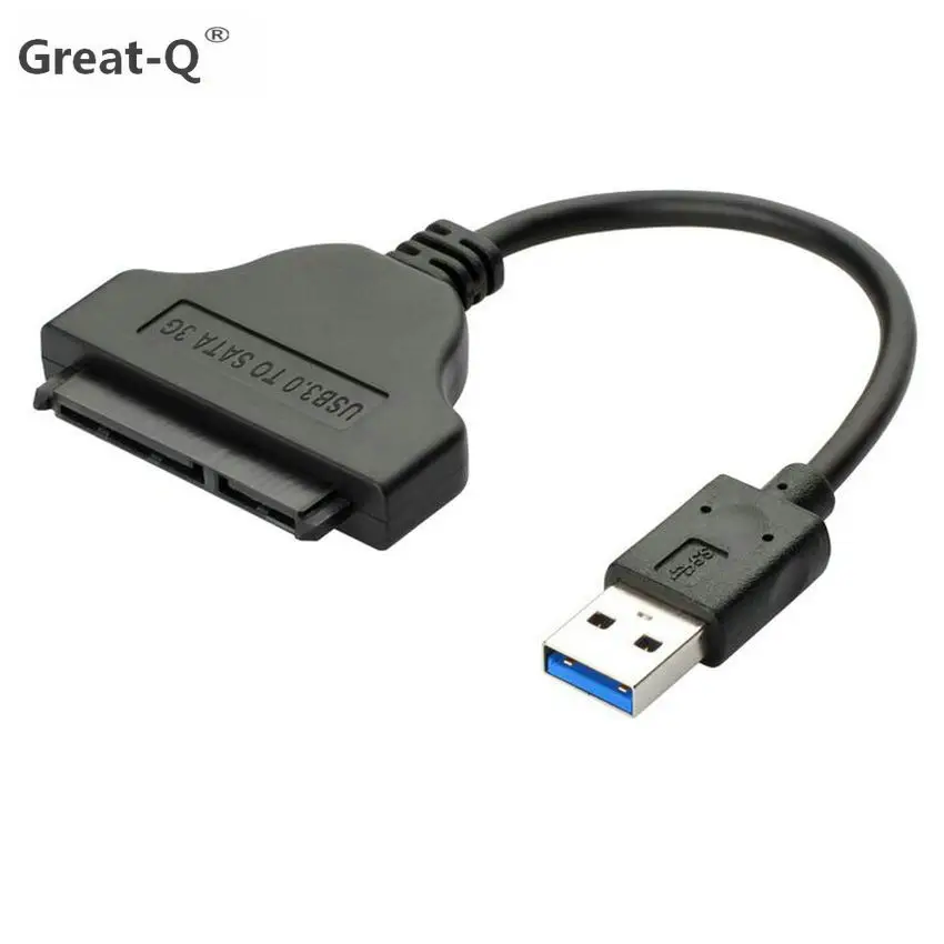 Большой-Q USB 3,0 на SATA 22 Pin 2,5 дюймов жесткий диск драйвер SSD адаптер кабель конвертер оптовая продажа chipest ASM1053