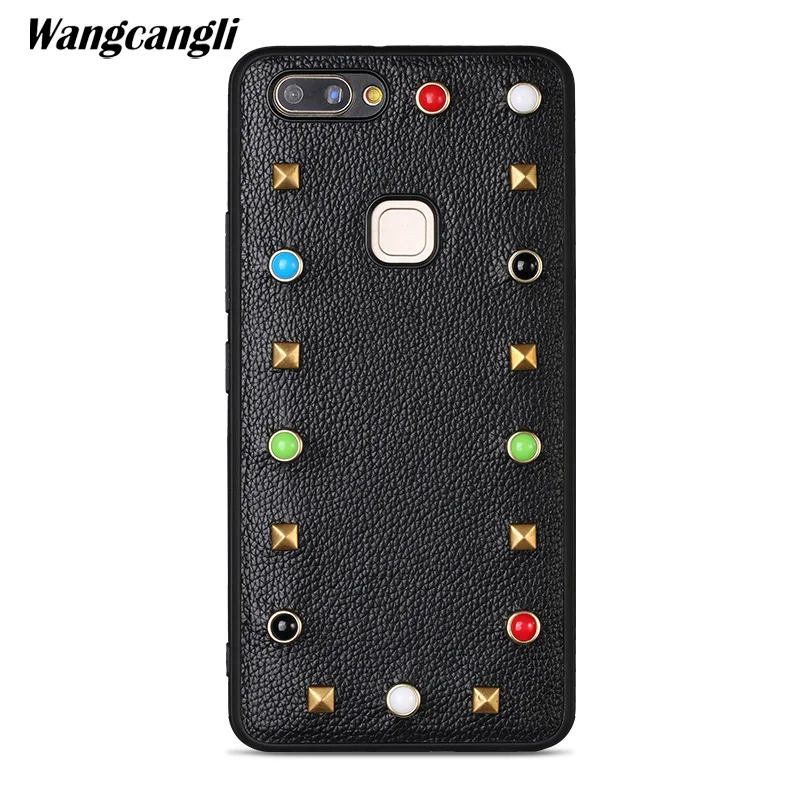 

Rivet style Litchi pattern phone case for VIVO X20 all-inclusive mobile phone case mobile phone protection case for vivo series