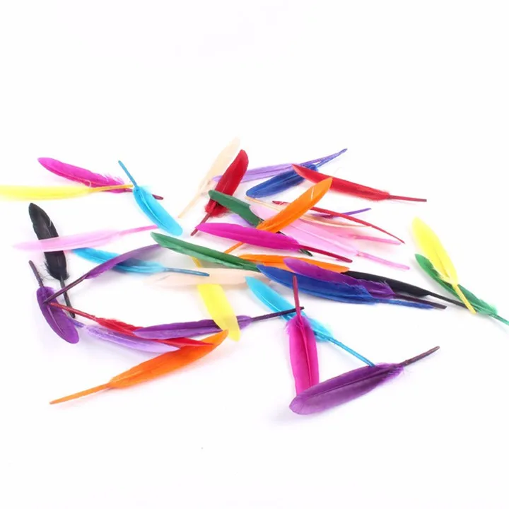4 10PcsLot Natural Goose Feather DIY Clothing Decoration Mulit-Color Plumage for Craft Sewing Costume
