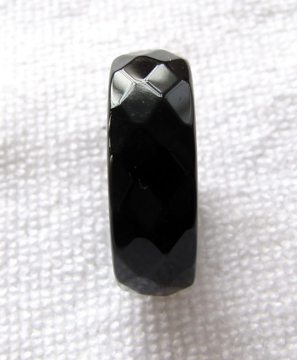 

Hot sale new Style >>>>wholesale Chinese natural black onyx jade machining carved ring size