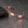 Vinterly Magnetic Bracelets Rose Copper Adjustable Cuff Bangles Women Men Energy Jewelry Resizable Pain Relief for Arthritis 3