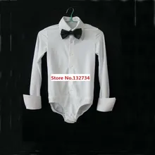 Высококачественная рубашка для латинских танцев для мальчиков Классическая рубашка для латинских бальных танцев белого цвета 110-160 см рубашка для вальса chacha