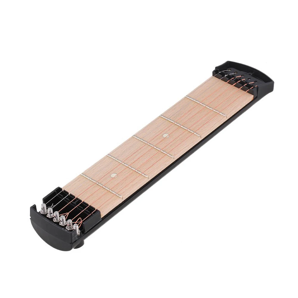 

HLBY Black 6 String 6 Fret Protable Pocket Guitar Practice Tool Gadget Trainer Left Handed
