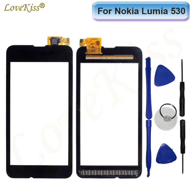 Для Nokia 530 сенсорный экран передняя панель дигитайзер для Lumia N530 Датчик ЖК дисплей