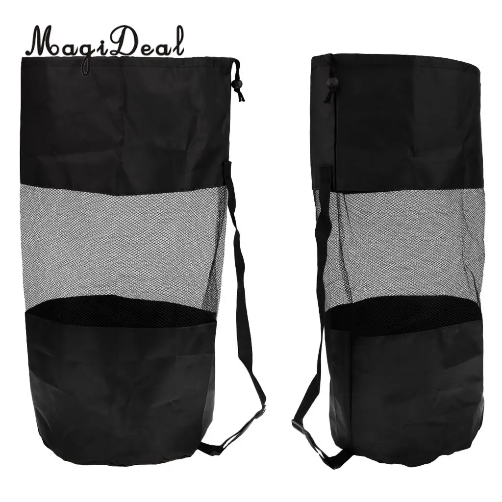 2Pcs Heavy Duty Mesh Duffel Bag Drawstring Storage Pouch for Diving Scuba Snorkel Swim Surf Sports Equipment Gym Beach Pool