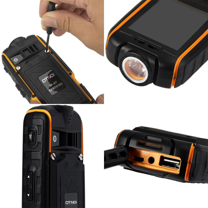 Russian keyboard IP67 Waterproof shockproof Unlock mobile phone Dual SIM cell phones 4800mAh Wireless FM flashlight DTNO.I A9