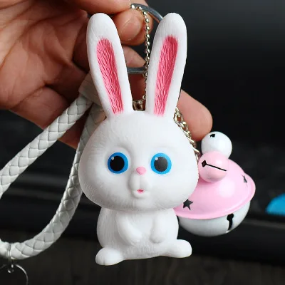 Милый kawaii брелок для ключей мех кролика плюшевый брелок для женщин брелок заяц Автомобильный держатель для ключей кукольный Мешок Подвески подарок плюшевые игрушки для детей - Цвет: style12