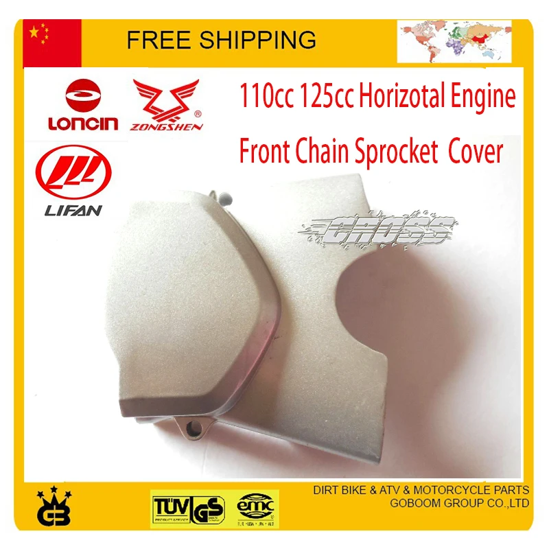 Zongshen Loncin lifan 110cc 125cc левая цепочка на клапане передняя Звездочка покрытие Грязь Яма покрытие для велосипеда QUAD