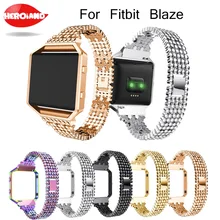 Stailess стальной ремешок для часов с металлической рамкой дом 2 в 1 сменный ремешок для Fitbit Blaze Смарт фитнес-ремешок красочный
