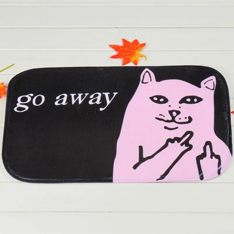 Cool Black Pink Cats Unwelcome Carpet Home Cat Go Away Felt Cool Black Pink Cats Unwelcome Carpet Home Cat Go Away Felt Floor Mat Doormats Rugs Thin Anti Slip Bath Mats And Toilet In From