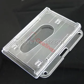 

10 pcs / Lot ID Card Holder Badge Bussiness Horizontal Hard Plastic Clear Style 2