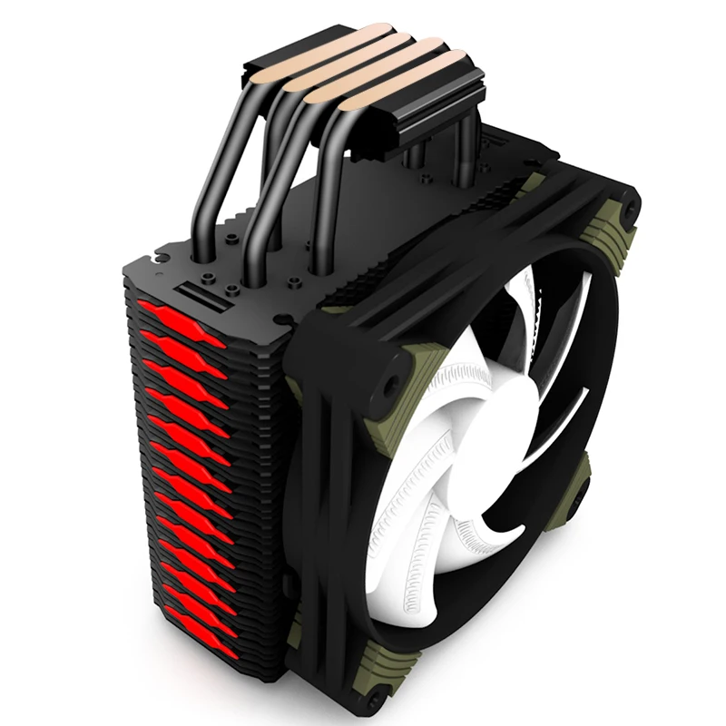 Aigo الجليدية K4 وحدة المعالجة المركزية برودة TDP 300 W 4 heatpipes 4pin PWM RGB 120 مللي متر مروحة المبرد ل LGA 2011 /1151/1155/1156/775/1366/AM2 +/AM3 +/AM4