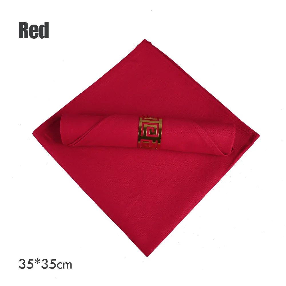 10 шт./лот 1" красный/белый хлопчатобумажная столовая салфетка для украшения свадебной вечеринки домашний платок Банкетная салфетка для гостиницы