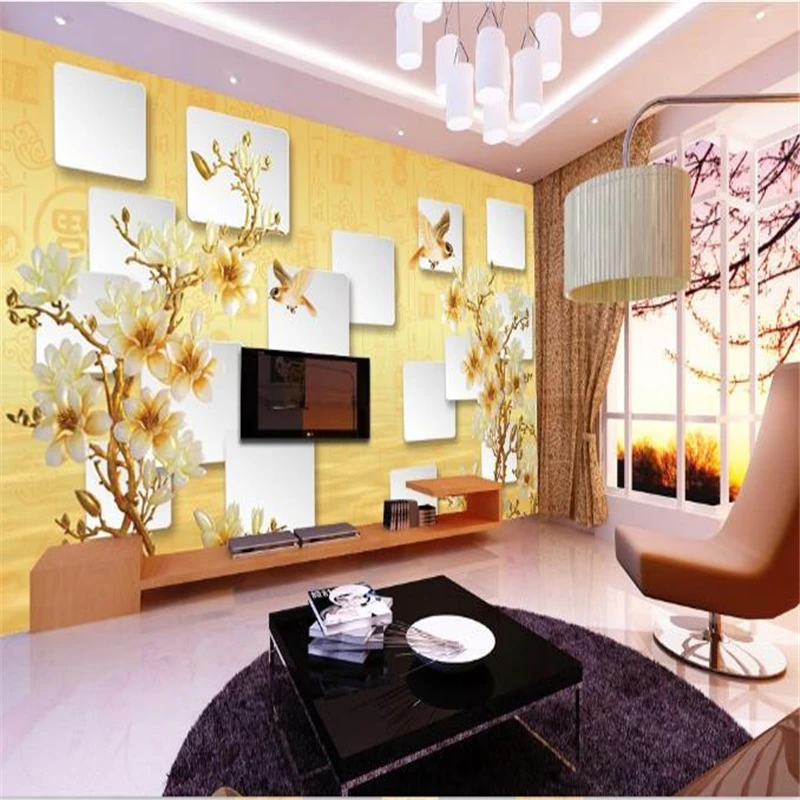 

beibehang Customize size High Quickly HD mural 3d wallpaper wall paper glod flower papel de parede photo wallpaper