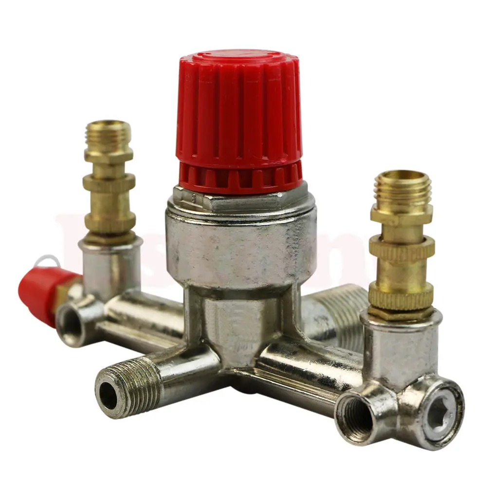 

Zinc Alloy Air Compressor Double Outlet Tube Pressure Regulator Valve Fit Parts