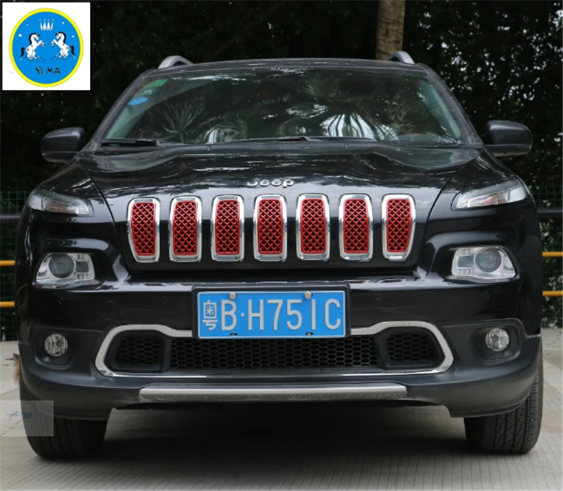 Accessories For Jeep Cherokee 2014 2016 ABS Front Grille ...