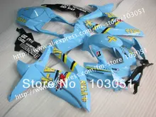 Высокий класс на 2008 SUZUKI GSXR 600 обтекателей 2009 2010 GSXR 750 обтекатель K8 08 09 10 желтый в глянцевой синей воде su19