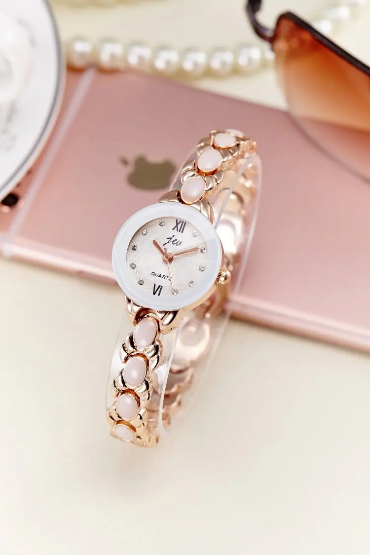 

2018 Fashion Ladies Quartz Bracelet Watch Rose Gold Female Wristwatch Luxury Montre Femme Metal Band Women Diamond Watches Brand